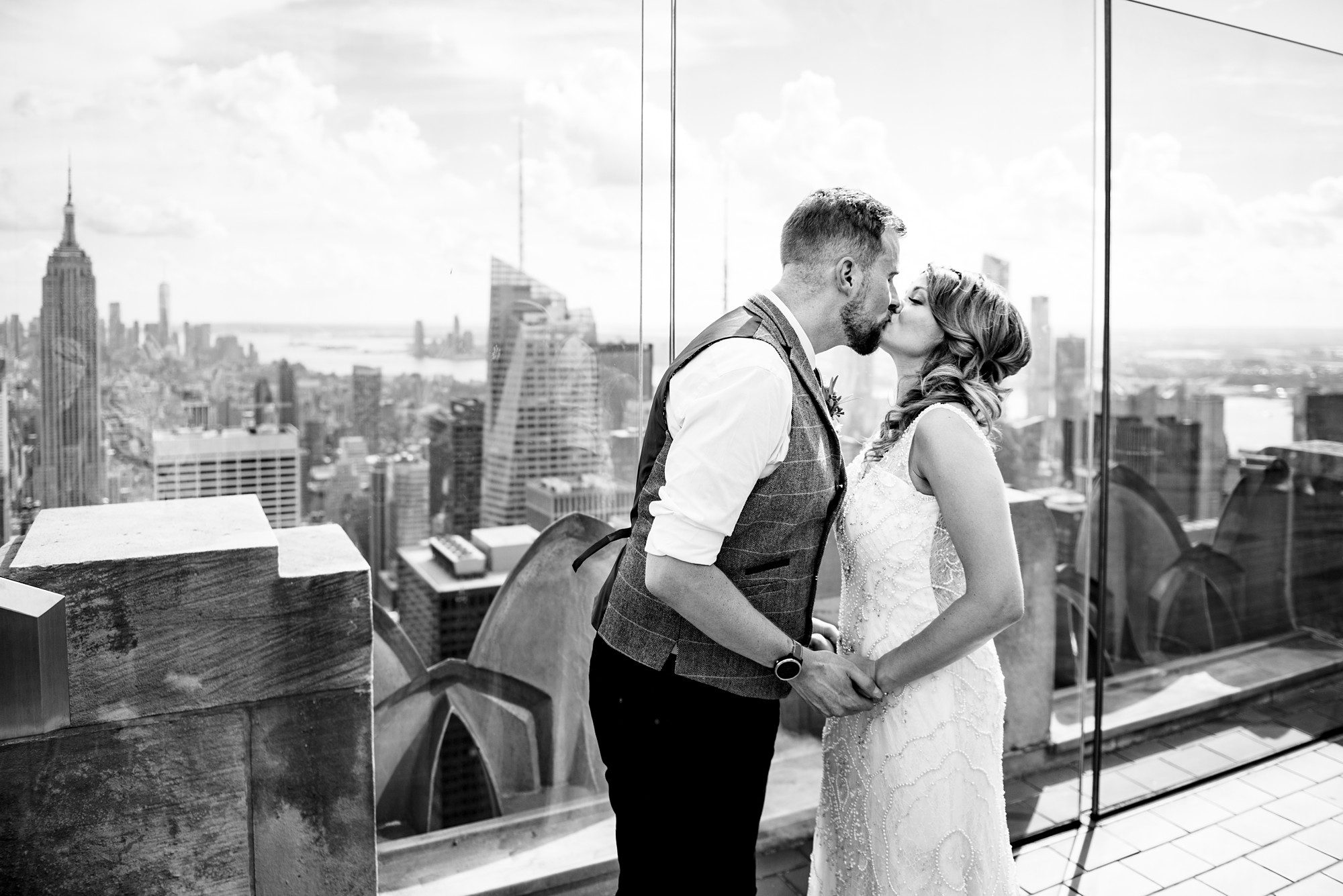 Wedding kisses at the Top of the Rock