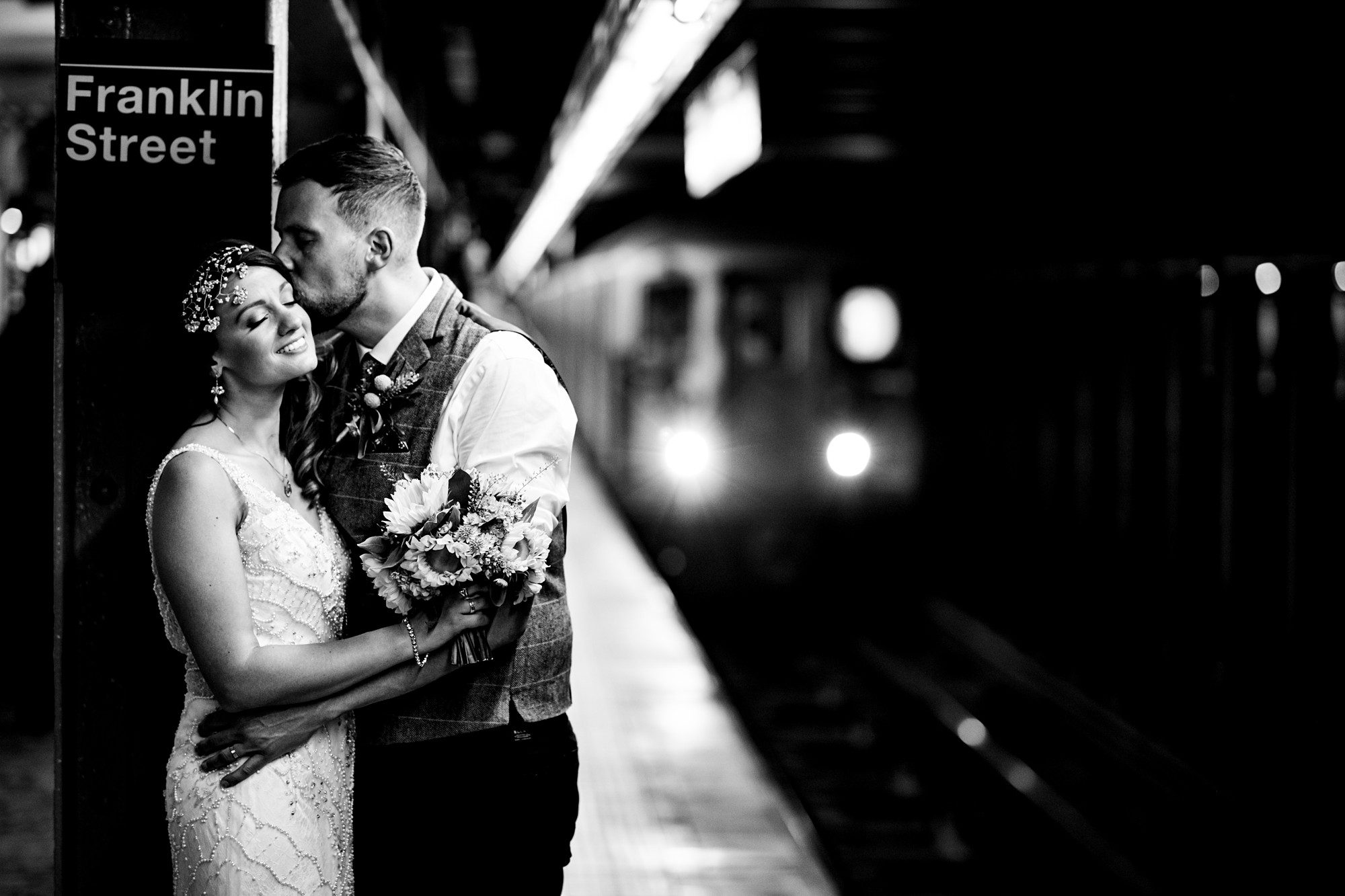 Wedding in the New York Subway