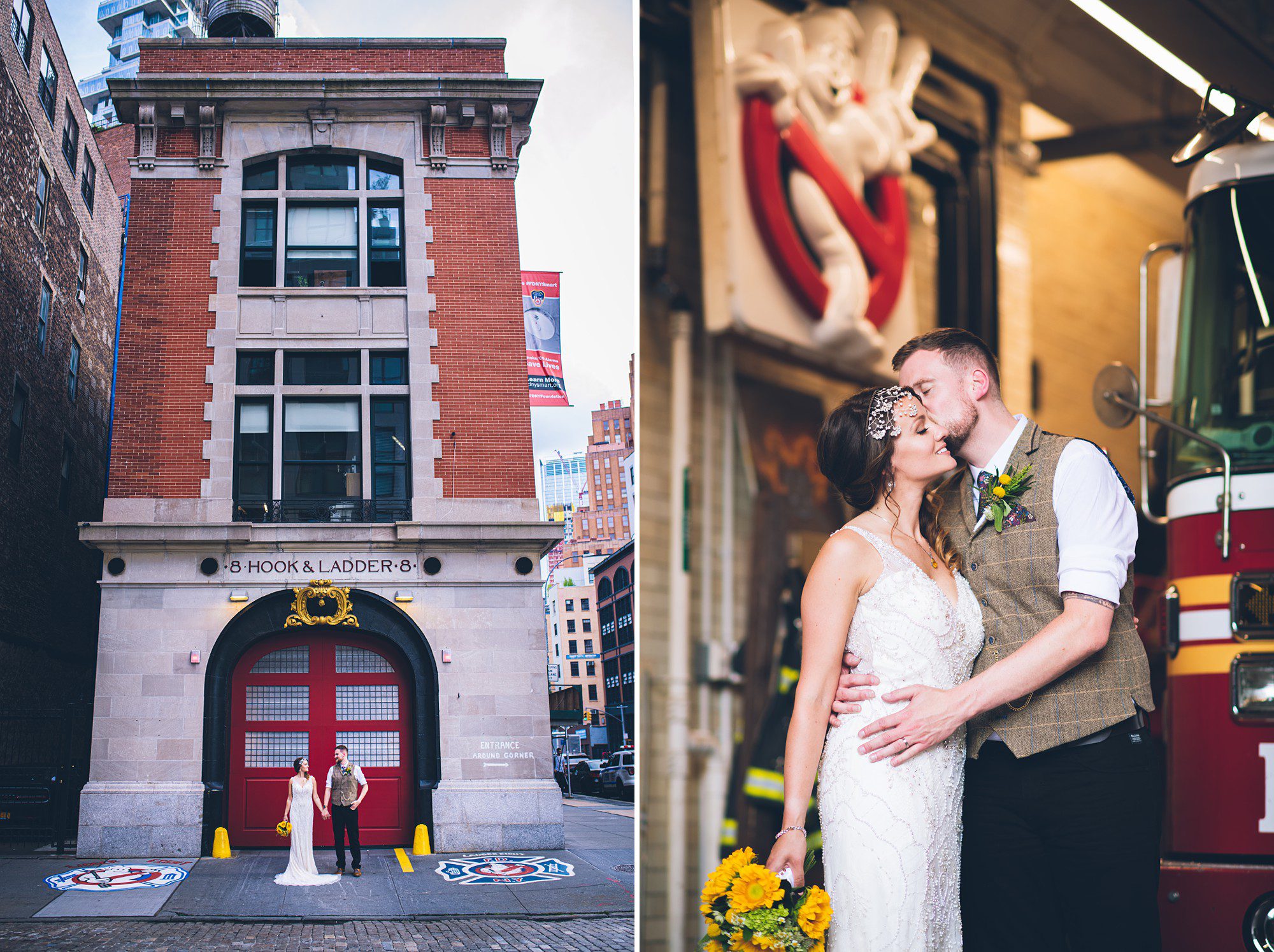 Ghostbusters Fire station Wedding in NYC